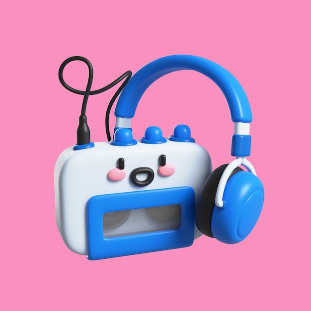 PSD gratuit icône d'objet 3d kawaii