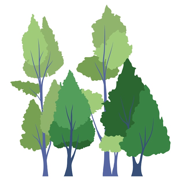 PSD gratuit illustration de la forêt verte