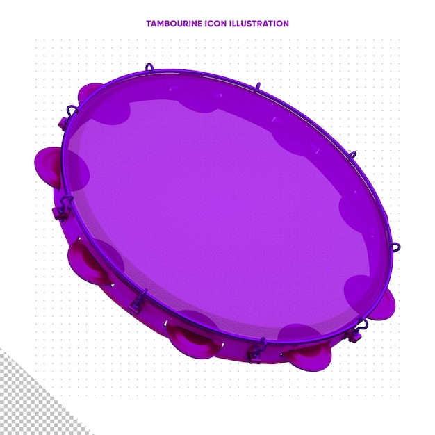 PSD gratuit illustration d'icône de tambourin violet