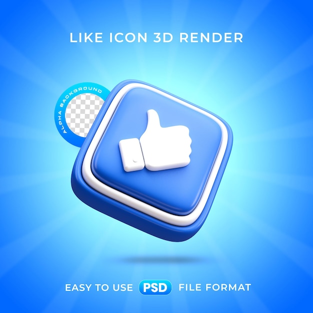 PSD gratuit illustration de rendu 3d isolée comme une icône de logo