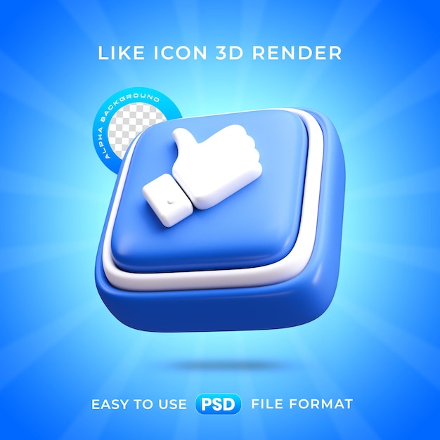 PSD gratuit illustration de rendu 3d isolée comme une icône de logo