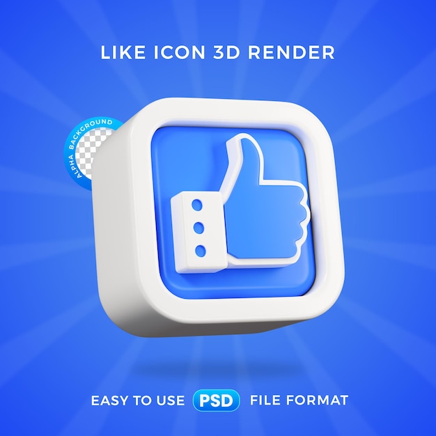 PSD gratuit illustration de rendu 3d isolée comme une icône de logo