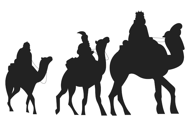 PSD gratuit illustration de la silhouette du jour des trois rois