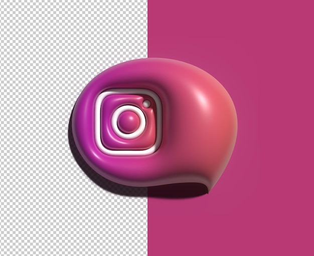 PSD gratuit logo des médias sociaux instagram fichier psd transparent 3d.