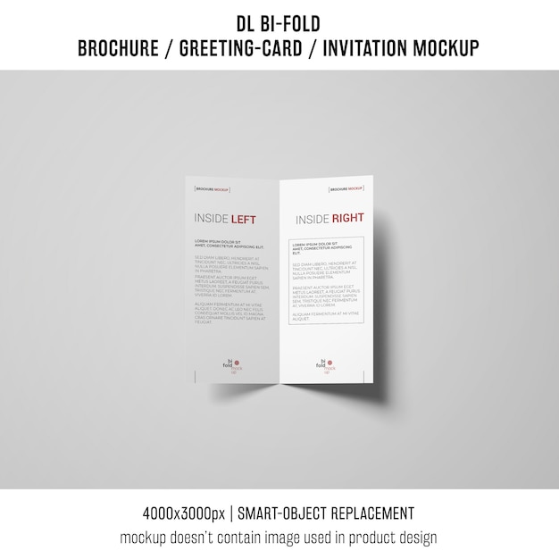 PSD gratuit maquette ou brochure d&#39;invitation bi-fold