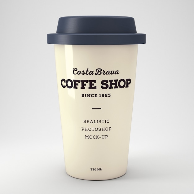 PSD gratuit maquette de coupe de café réaliste