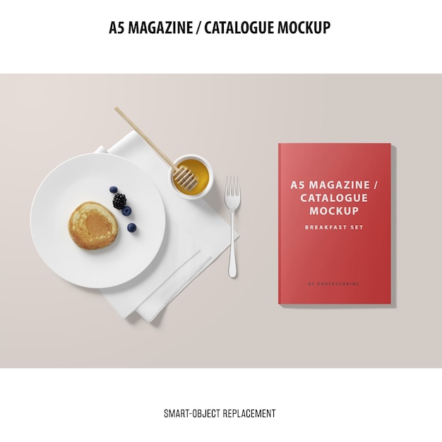 PSD gratuit maquette du catalogue du magazine a5