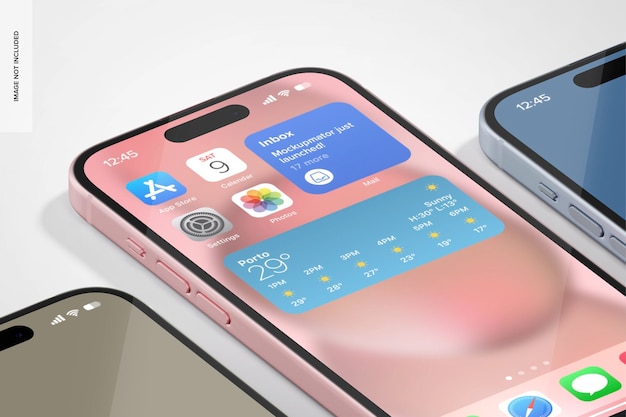 PSD gratuit une maquette de l'iphone 15