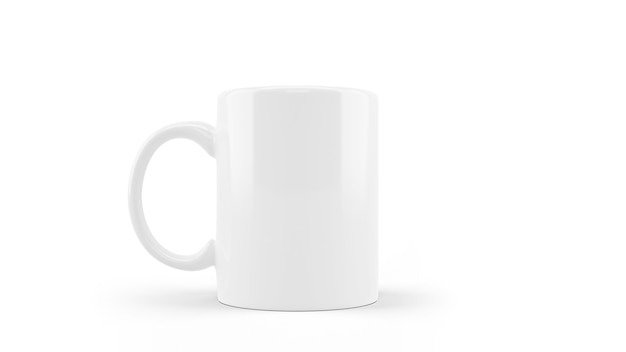 PSD gratuit maquette de tasse en céramique blanche isolée