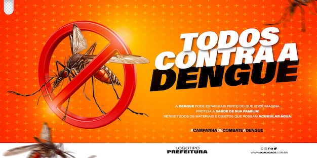 PSD gratuit les médias sociaux gratuits de psd campagne de prévention de la dengue épidémie de maladie de moustique