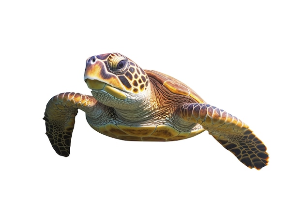 PSD gratuit une merveilleuse tortue qui nage.