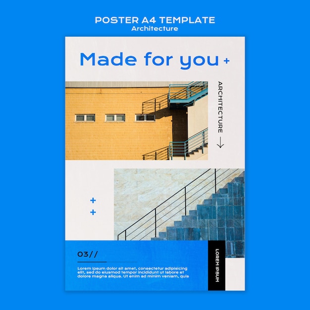 PSD gratuit modèle d'affiche d'architecture