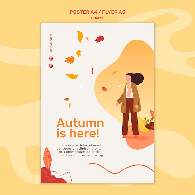 Modèle d'affiche de concept d'automne