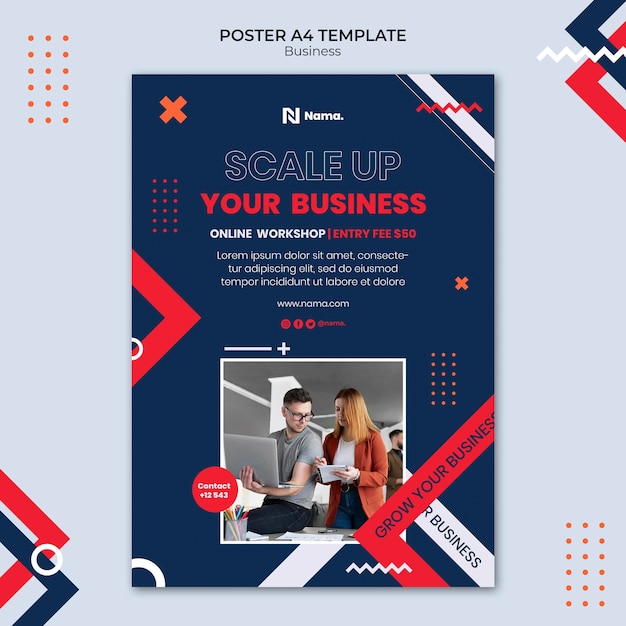 PSD gratuit modèle d'affiche de concept d'entreprise