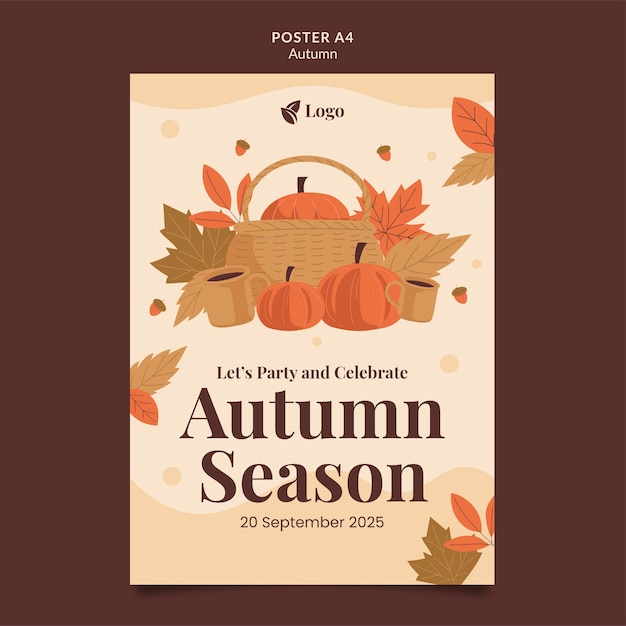 Modèle d'affiche de saison d'automne