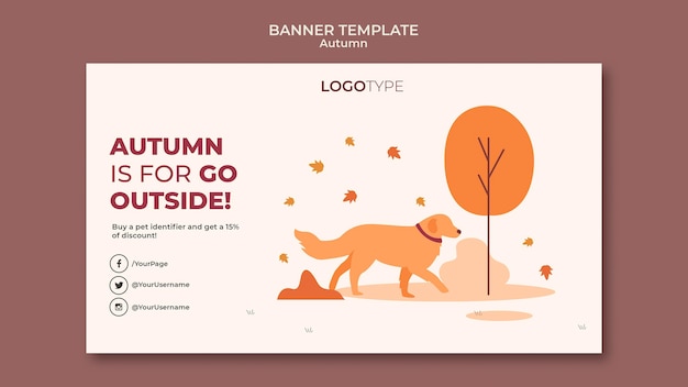 PSD gratuit modèle de bannière de concept automne