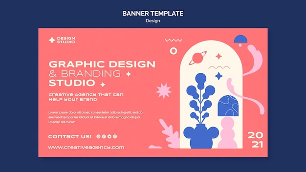 PSD gratuit modèle de bannière de conception graphique