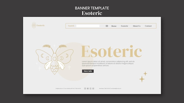 PSD gratuit modèle de bannière ésotérique
