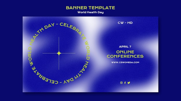 PSD gratuit modèle de bannière de la journée mondiale de la santé