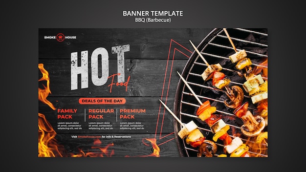 PSD gratuit modèle de bannière de maison de barbecue