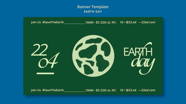 PSD gratuit modèle de bannière pour la célébration du jour de la terre