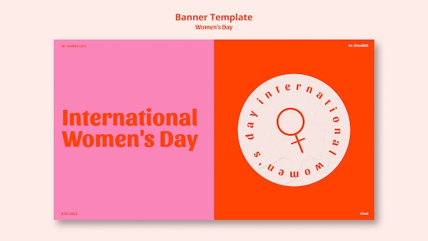 PSD gratuit modèle de bannière pour la journée internationale de la femme