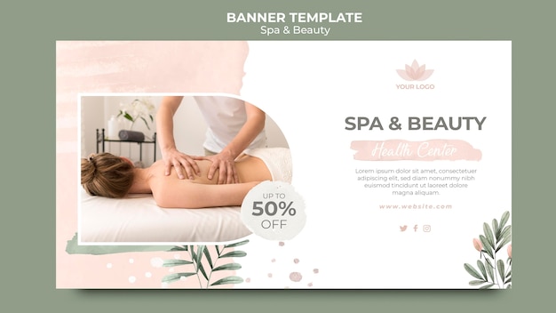 Modèle de bannière pour la thérapie spa