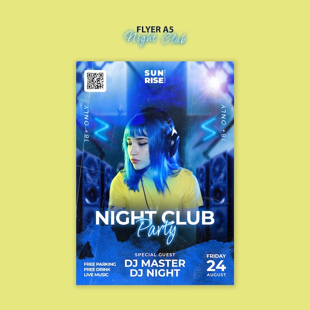 PSD gratuit modèle de conception du club de nuit