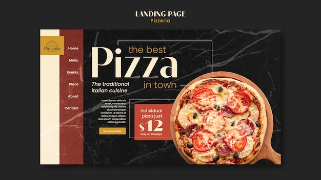 PSD gratuit modèle de conception de pizzeria