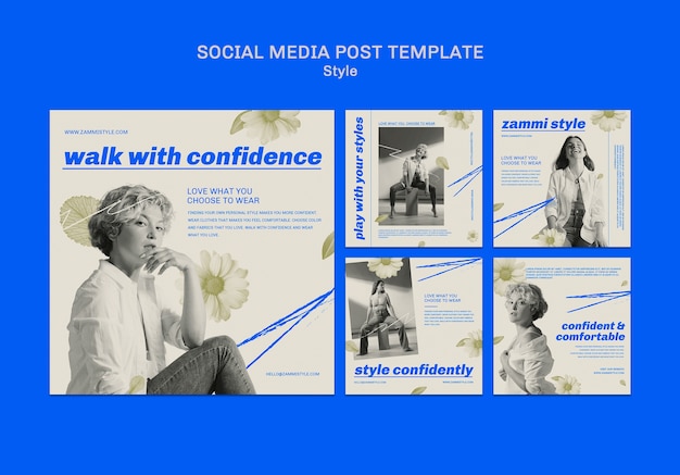 PSD gratuit modèle de conception de style de publication instagram