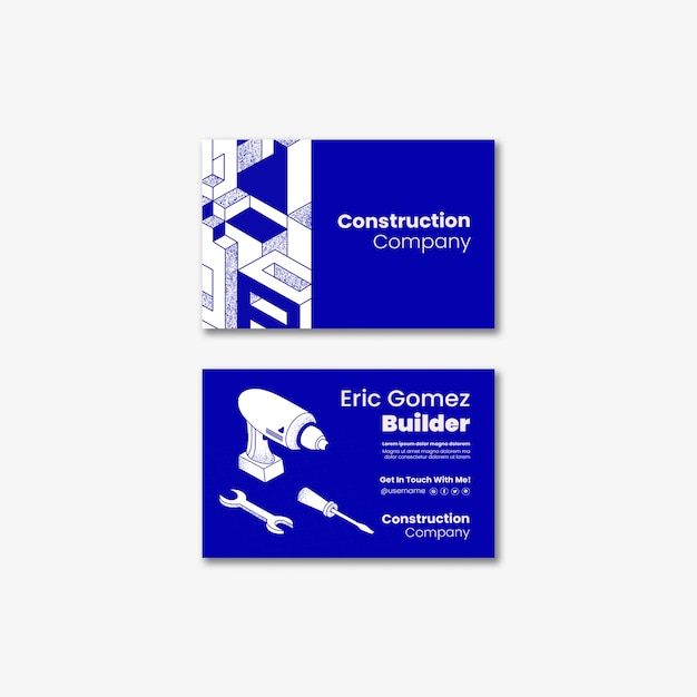 PSD gratuit modèle de construction design plat