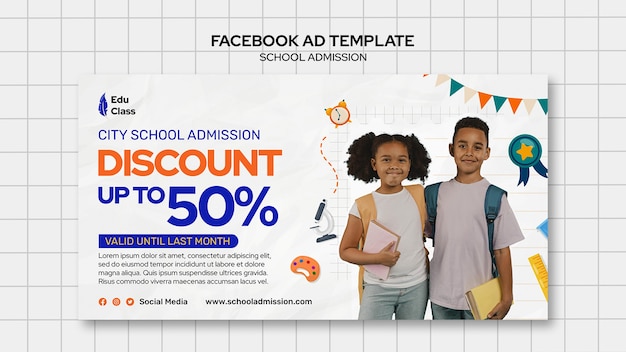 Modèle facebook d'admission à l'école