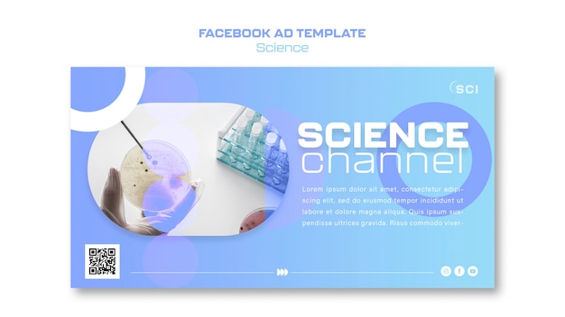 PSD gratuit modèle facebook de concept scientifique de gradient