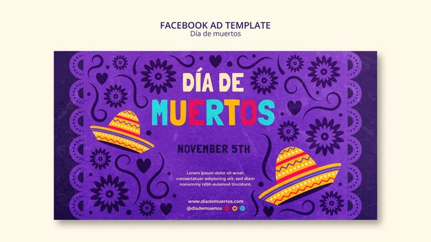 Modèle facebook día de muertos