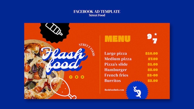 PSD gratuit modèle facebook du festival de la cuisine de rue