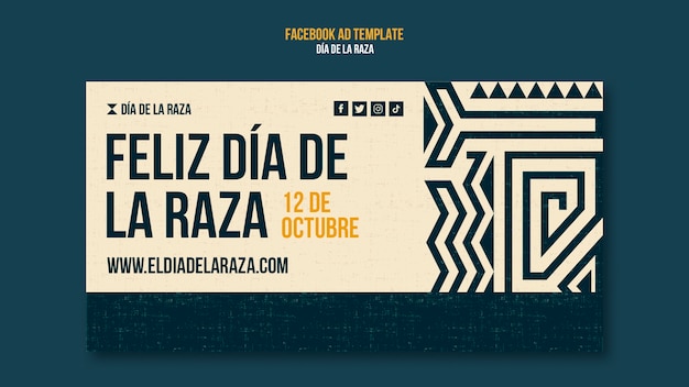 PSD gratuit modèle facebook du jour de la raza