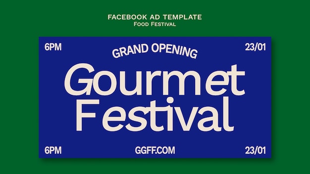 PSD gratuit modèle facebook de festival de cuisine délicieuse