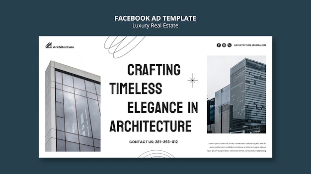 Modèle facebook immobilier de luxe