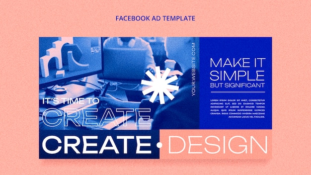 PSD gratuit modèle facebook de projet de créativité design plat