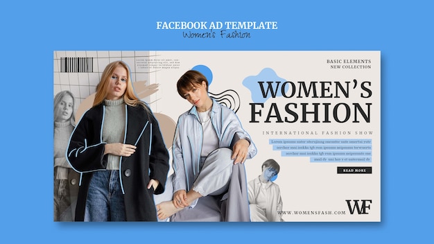 PSD gratuit modèle facebook de tendances de la mode design plat