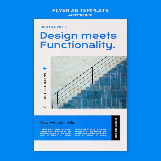 PSD gratuit modèle de flyer d'architecture