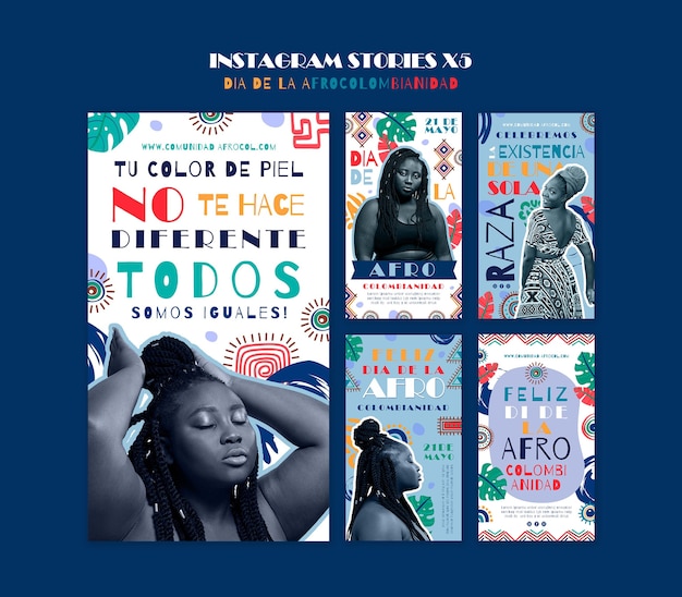 PSD gratuit le modèle de la journée afro-colombienne