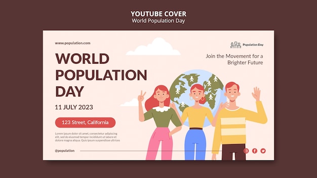 PSD gratuit modèle de journée mondiale de la population