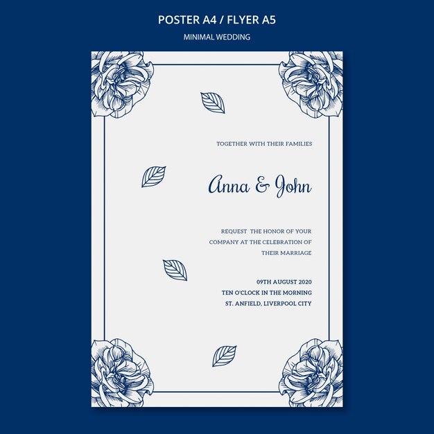 Modèle de mariage pour affiche