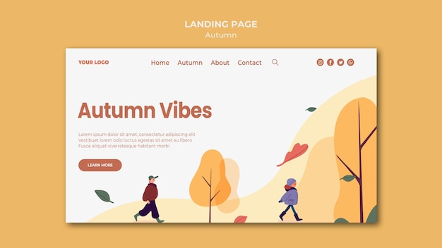 Modèle de page de destination Autumn Vibes