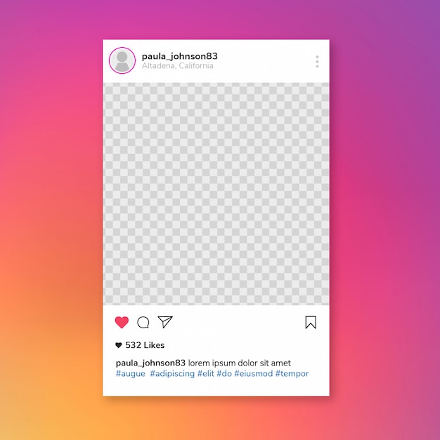 PSD gratuit modèle de publication instagram