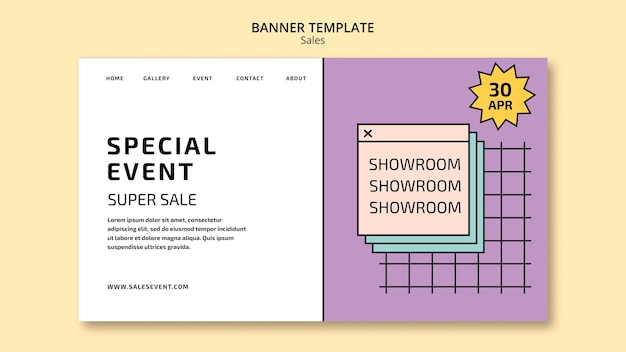 PSD gratuit modèle de vente design plat