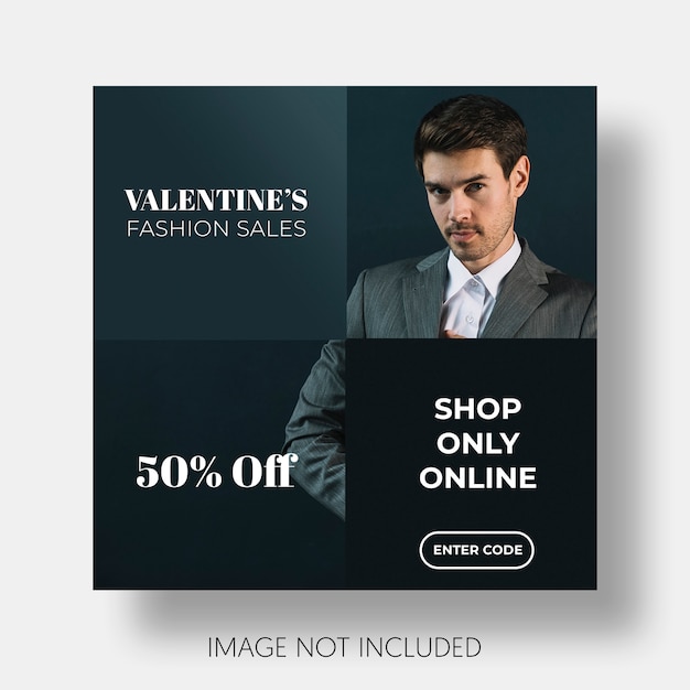 PSD gratuit modèle de vente sociale saint valentin