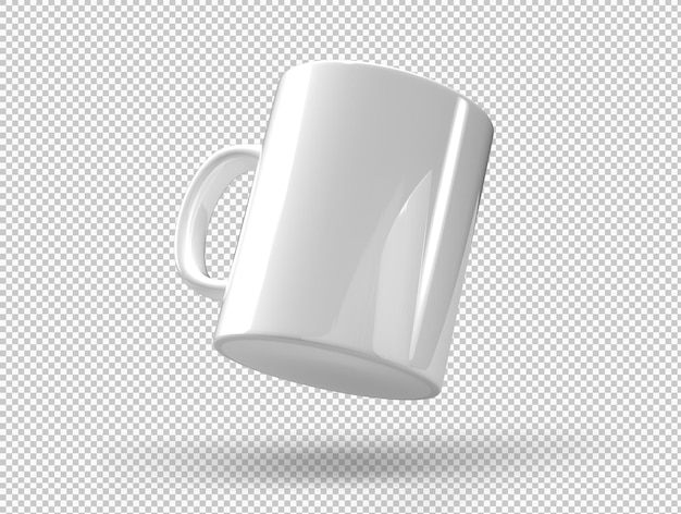 Mug blanc uni isolé