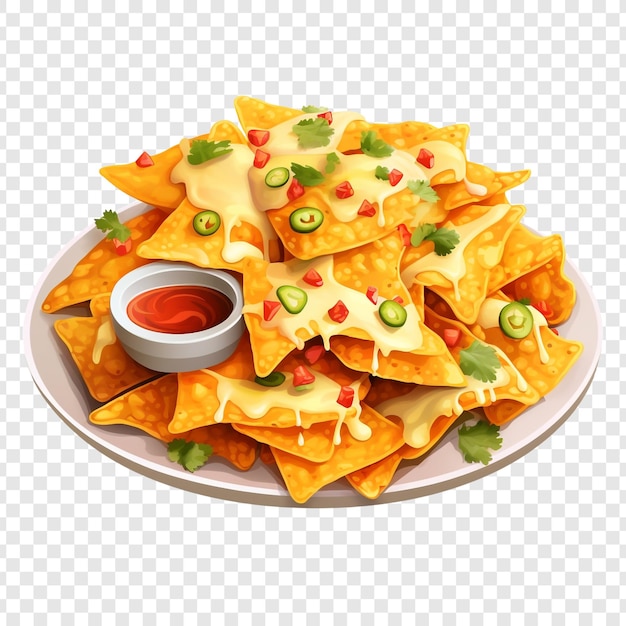 PSD gratuit nachos isolés sur fond transparent